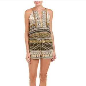 BcbgMaxazria Tyra Scarf Printed Romper - S